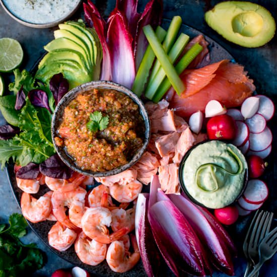 Seafood + homemade dip - Recipe photo by KitchenSanctuary
