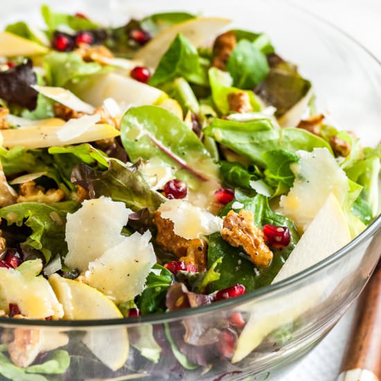 Pomegranate Pear Salad - Recipe photo by platedcravings