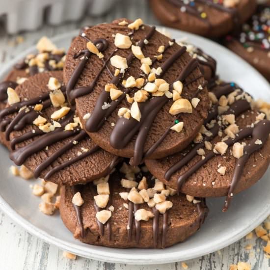 Slice & Bake Chocolate PB Cookies - Recipe photo by crazyforcrust