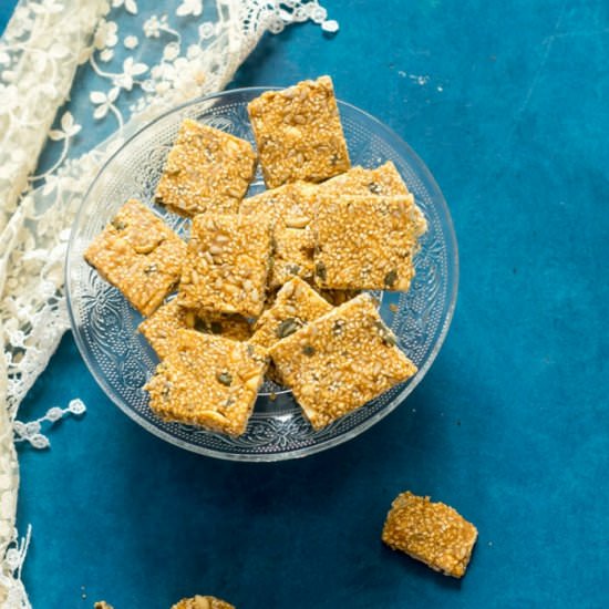 Mixed Seeds Chikki - Recipe photo by cooking with sapana