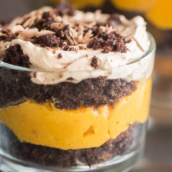 Chocolate Pumpkin Trifle - Recipe photo by thegoldlininggirl