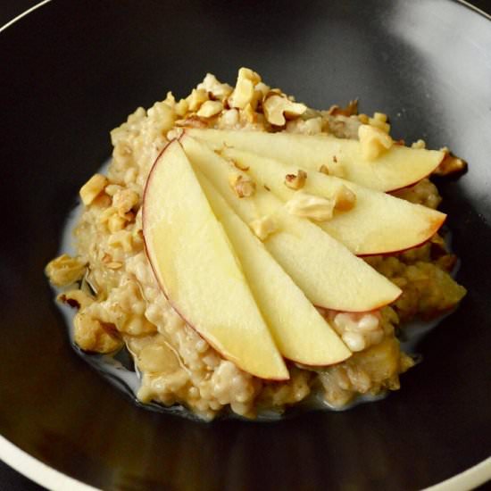 Apple Maple Steel Cut Oats - Recipe photo by mtlabor