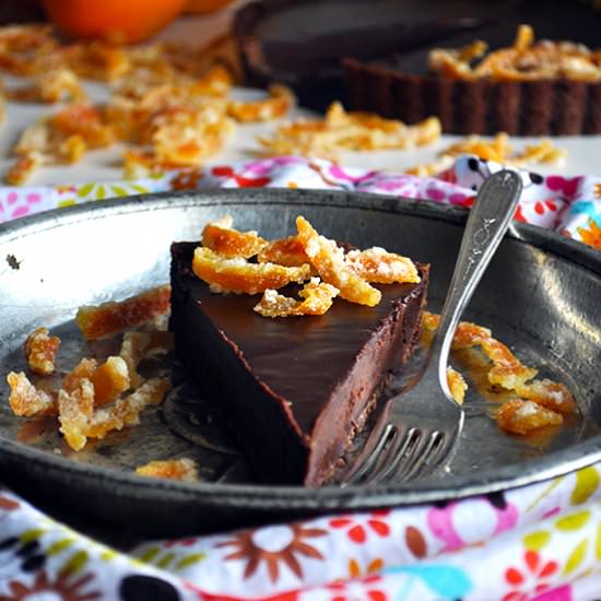 Chocolate Orange Truffle Tart - Recipe photo by BatterandDough