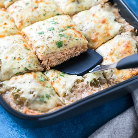Green Chicken Enchilada Casserole - Recipe photo by freeyourfork