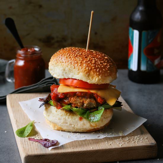 Classic gourmet beef burgers - Recipe photo by vanillafrost4