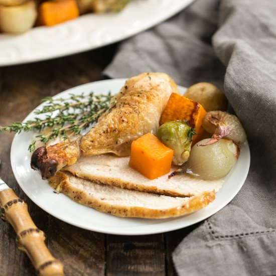 Sheet Pan Chicken w/ Fall Vegetable - Recipe photo by thatskinnychickcanbake