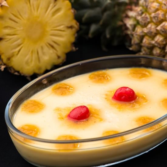 Eggless Pineapple Pudding - Recipe photo by meemiskitchen