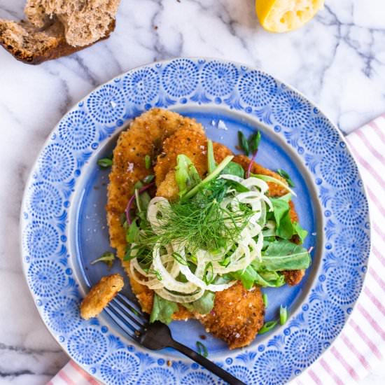 Chicken Milanese with Fennel - Recipe photo by wellseasonedstudio