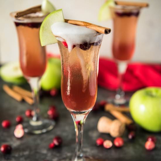 Apple Cranberry Mimosas - Recipe photo by crumbykitchen