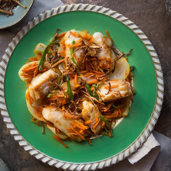 Cod Fish with Crispy Ginger - Recipe photo by WhatToCookToday