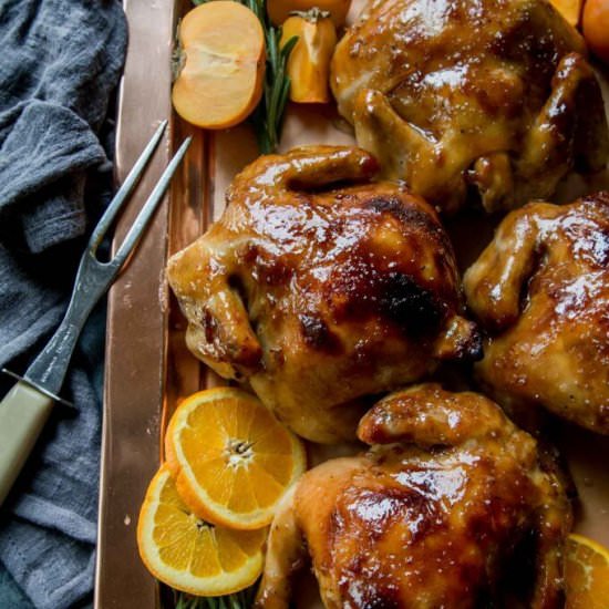 Apricot Glazed Cornish Game Hen - Recipe photo by platingsandpairings