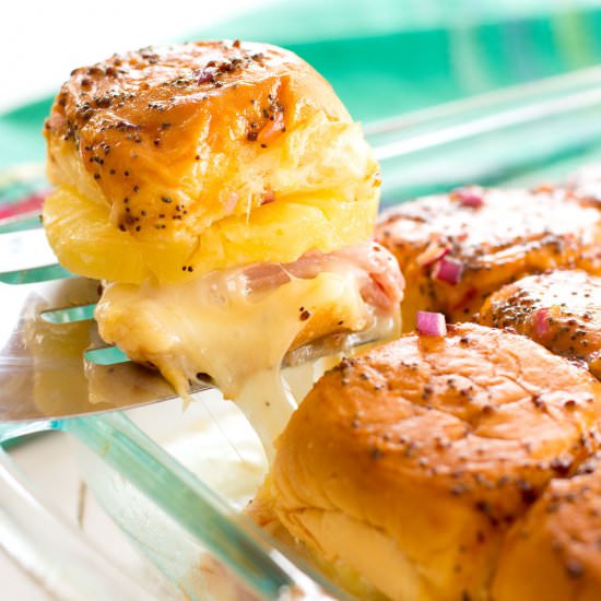 Hawaiian Ham and Cheese Sliders - Recipe photo by FoodFanatical