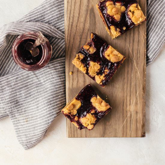 Peanut Butter Jelly Bars - Recipe photo by FoodFanatical