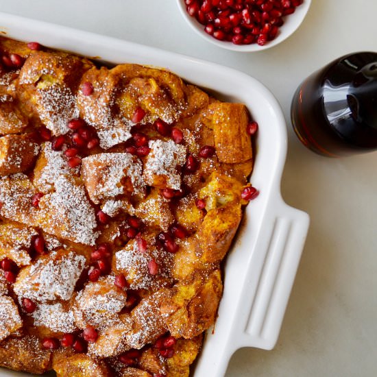 Pumpkin French Toast Casserole - Recipe photo by justataste