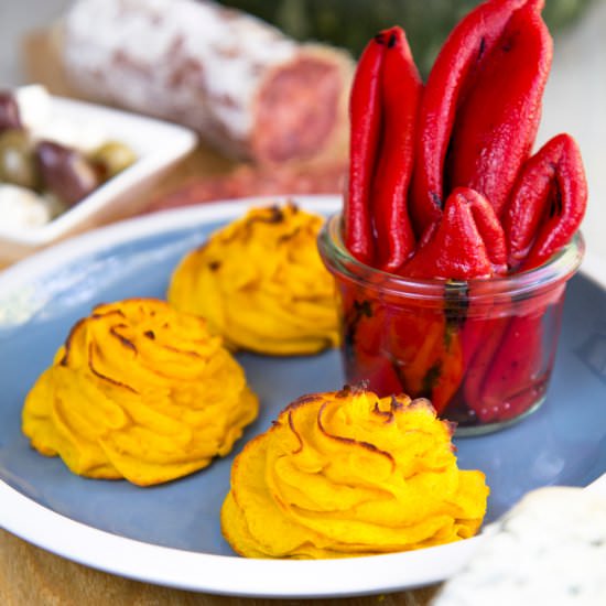 BUTTERCUP SQUASH PUFFS DUCHESS - Recipe photo by Philosokitchen