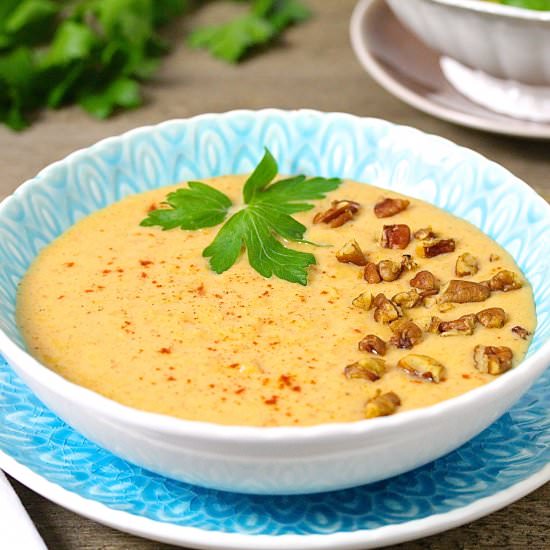 GINGER CINNAMON SWEET POTATO BISQUE - Recipe photo by In Good Flavor