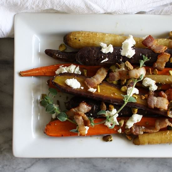 Roasted Rainbow Carrots - Recipe photo by jessicasdinnerparty