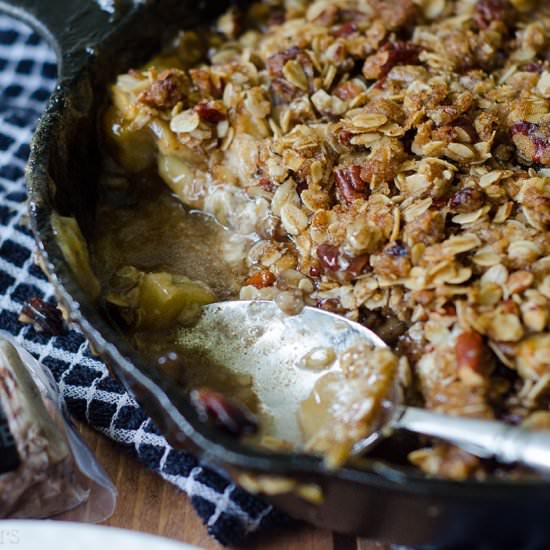 maple pecan goat cheese apple crisp - Recipe photo by freshaprilflours