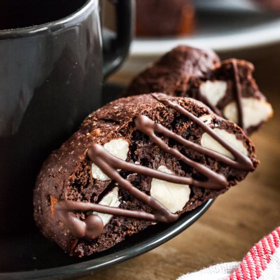 Chocolate Almond Biscotti - Recipe photo by platedcravings