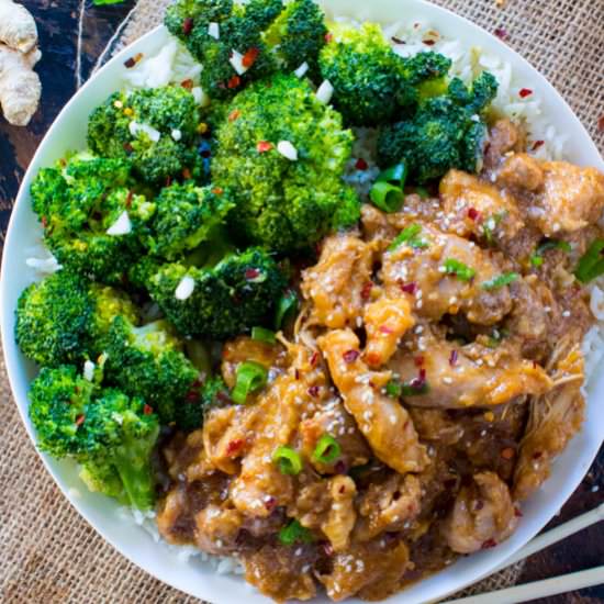 Instant Pot General TSO Chicken - Recipe photo by peasandpeonies