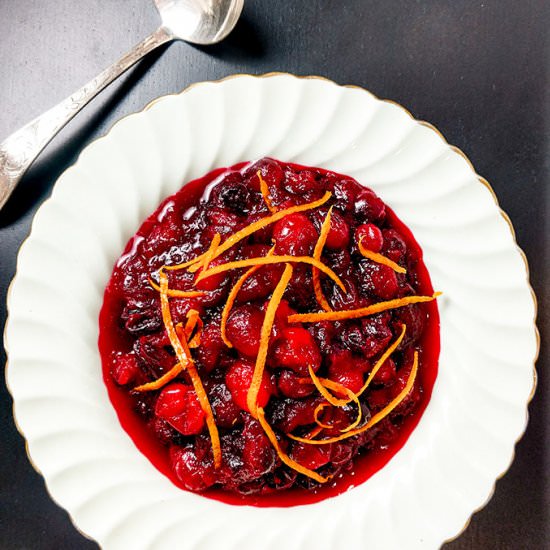 Quick Orange Cranberry Sauce - Recipe photo by On The Go Bites