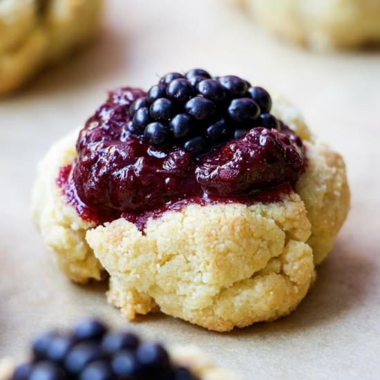 Blackberry Lemon Jam Thumbprints - Recipe photo by IHeartUmami