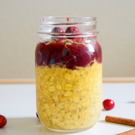 Cranberry Pumpkin Overnight Oats - Recipe photo by earthpoweredfamily