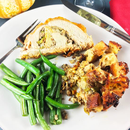 Roasted Stuffed Turkey Breast - Recipe photo by Hummingbirdthyme