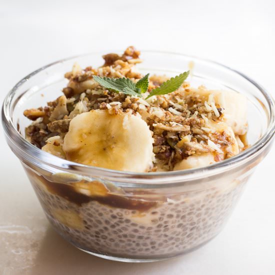 Horchata Caramel Chia Seed Pudding - Recipe photo by Our Food Fix