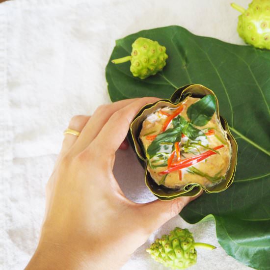 Thai Steamed Fish Cupcake - Recipe photo by Praewey