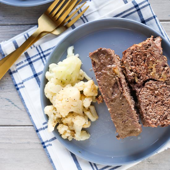 Meatloaf with Mushrooms - Recipe photo by 3ScoopsofSugar