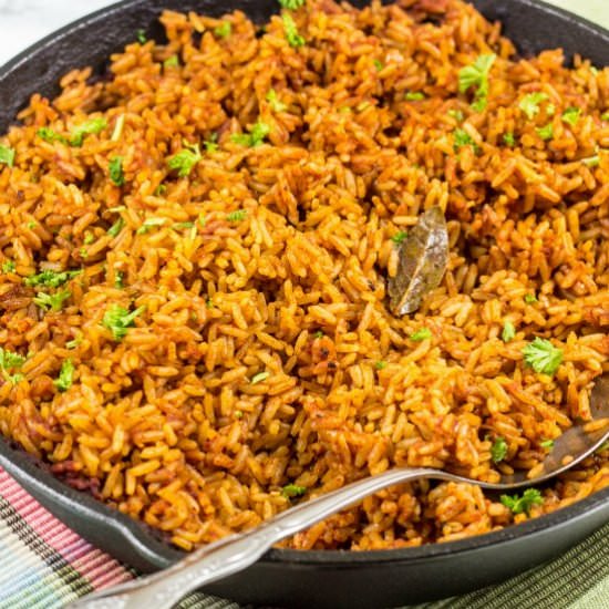 Oven-Baked Jollof Rice - Recipe photo by Precious Core
