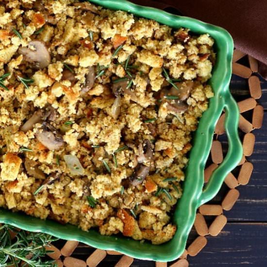 Vegan Sausage Stuffing Casserole - Recipe photo by Vegan In The Freezer