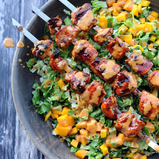 Grilled Chicken Salad w/ Gochujang - Recipe photo by girlscangrill