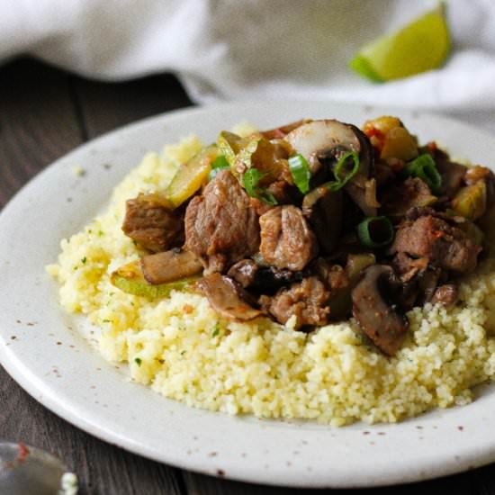 Braised Pork Ragout with Couscous - Recipe photo by Berrymaple