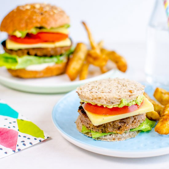 Mini Toast Burgers For Toddlers - Recipe photo by My Kids Lick The Bowl
