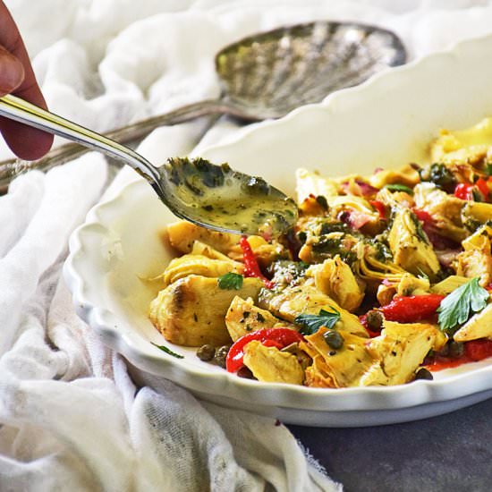 Roasted Artichoke Salad - Recipe photo by SundaySupper