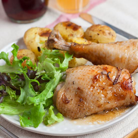 Malt Vinegar Baked Chicken - Recipe photo by Recipe Crumbs