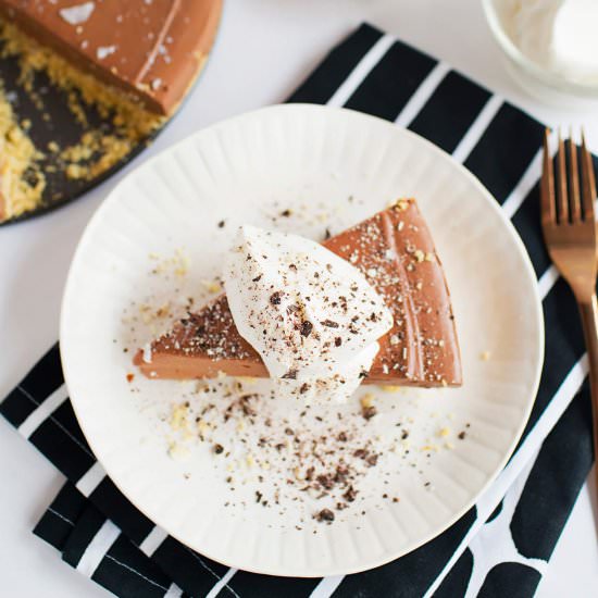 Easy Chocolate Pie - Recipe photo by abeautifulmessblog