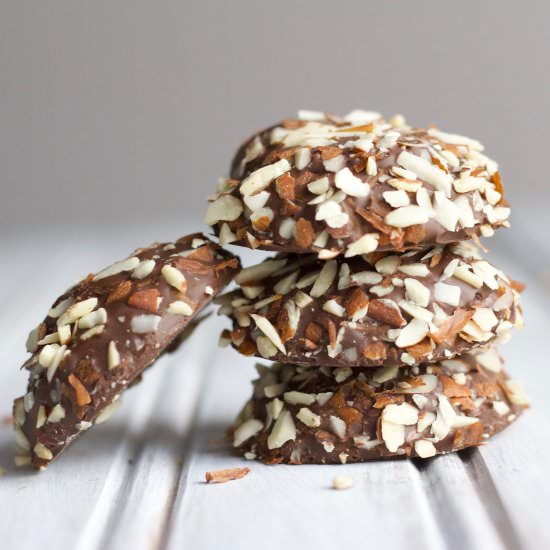 Chocolate Dipped Chestnut Cookies - Recipe photo by Nikkis Plate