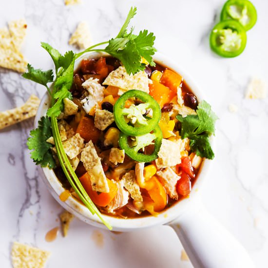 Slow Cooker Chicken Fajita Soup - Recipe photo by pipandebby