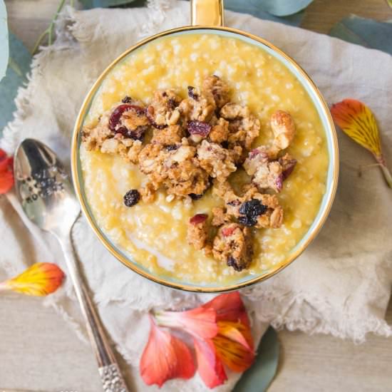 Pumpkin Maple Steel Cut Oatmeal - Recipe photo by cookingwithawallflower