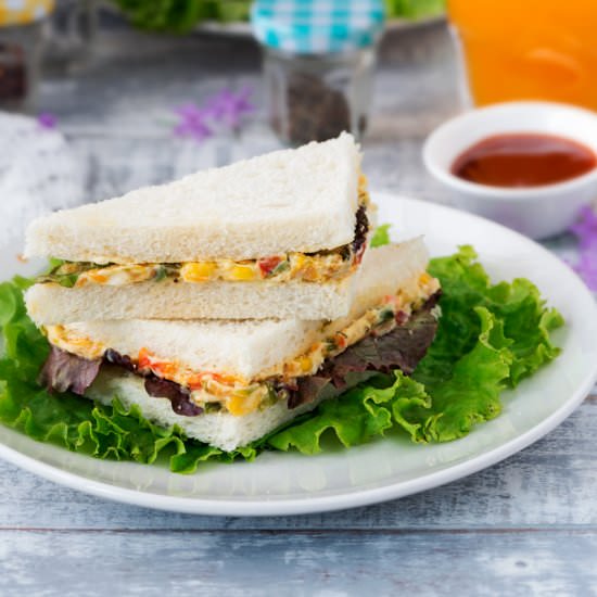 Cream Cheese Vegetable Sandwich - Recipe photo by cubesnjuliennes