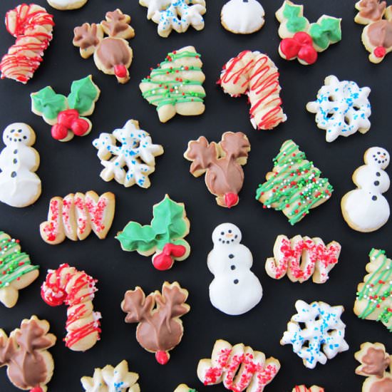 Christmas Spritz Cookies - Recipe photo by Hungry Happenings