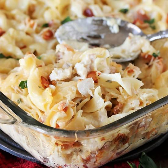 Turkey-Bacon Alfredo Casserole - Recipe photo by thekitchenismyplayground
