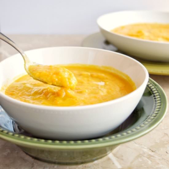 Slow Cooker Caramelized Squash Soup - Recipe photo by personallypaleo