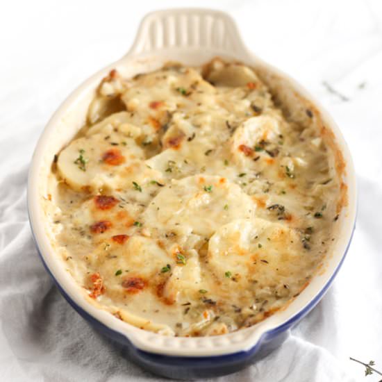 The BEST Cheesy Scalloped Potatoes - Recipe photo by Lively Table