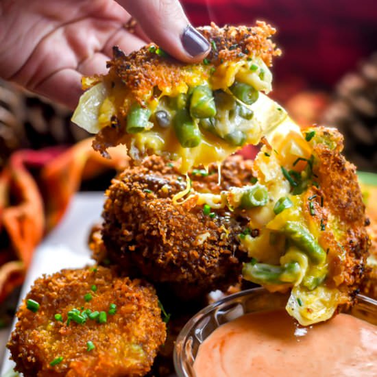 Cheddar Green Bean Onion Rings - Recipe photo by MorganHosttheToast