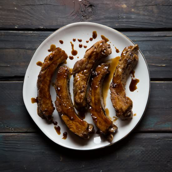 Sweet Black Vinegar Pork Ribs - Recipe photo by WhatToCookToday