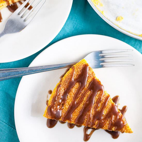 Pumpkin Cheesecake with Caramel - Recipe photo by therusticfoodie